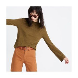 Madewell | Asparagus Ruffled Mockneck Top